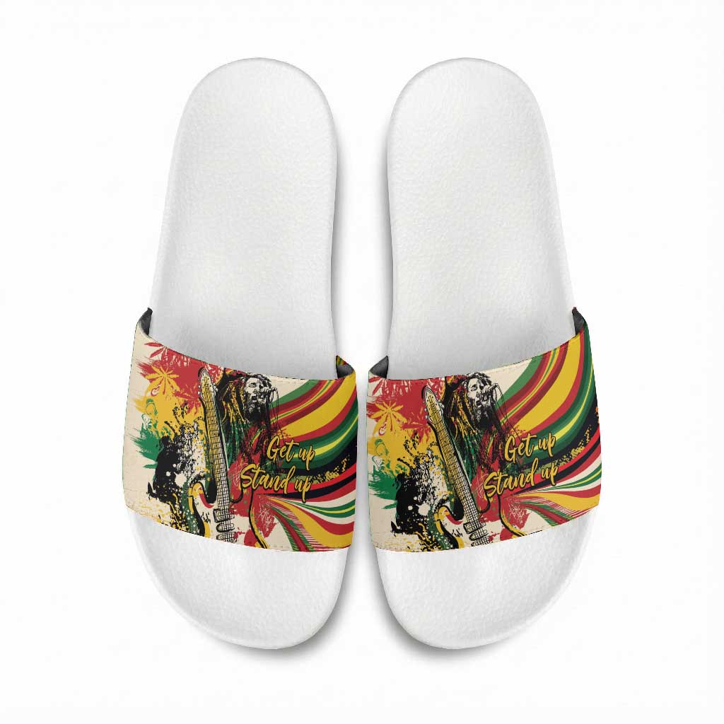 Reggae Soul B.Marley Grungy Slide Sandals Get Up Stand Up - Wonder Print Shop
