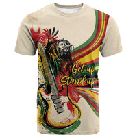 Reggae Soul B.Marley Grungy T shirt Get Up Stand Up - Wonder Print Shop