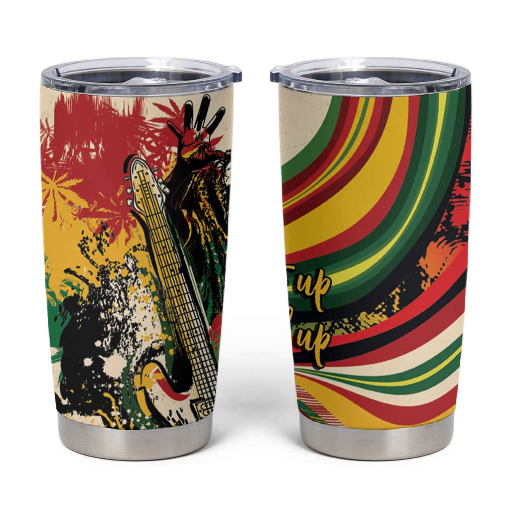 Reggae Soul B.Marley Grungy Tumbler Cup Get Up Stand Up - Wonder Print Shop