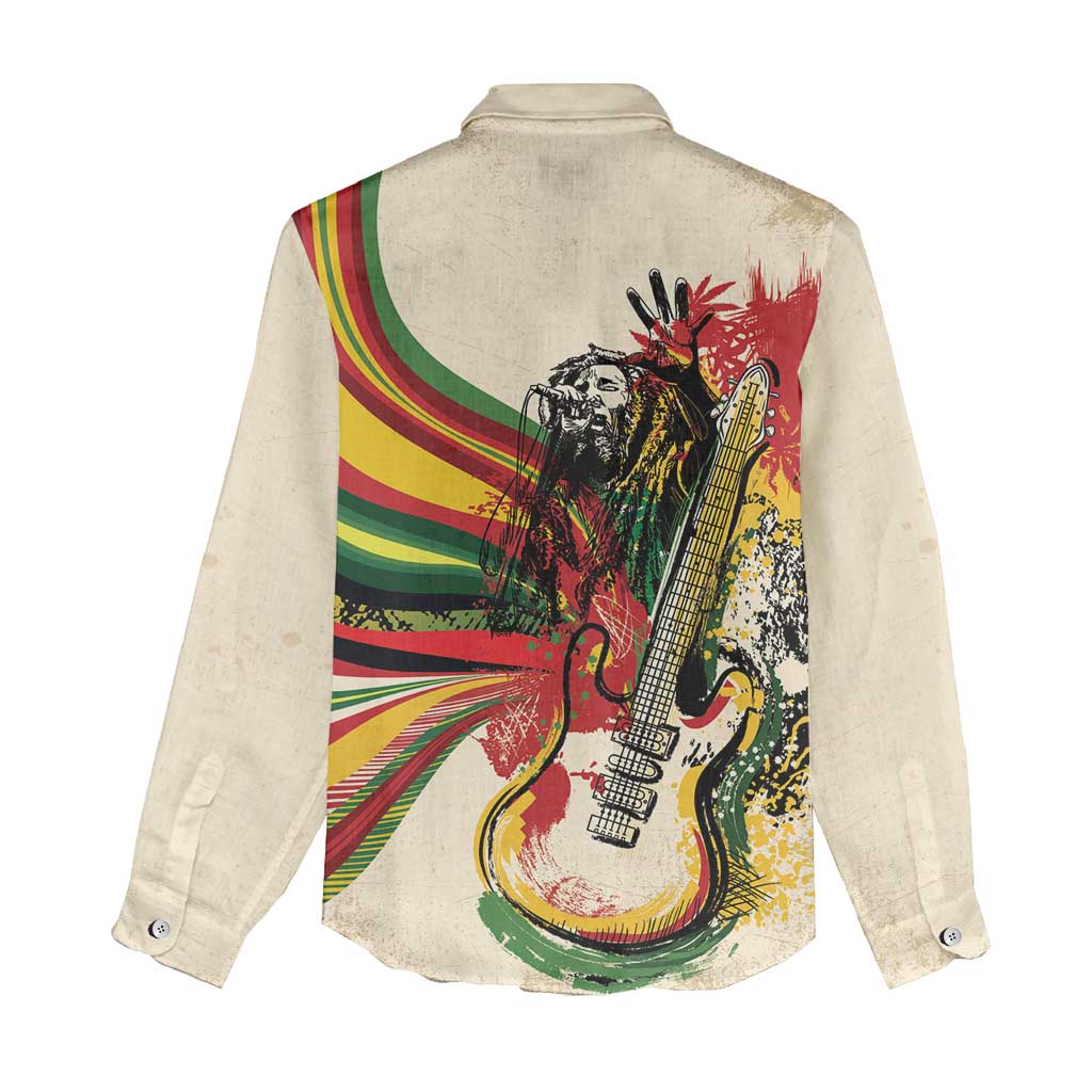 Reggae Soul B.Marley Grungy Women Casual Shirt Get Up Stand Up - Wonder Print Shop