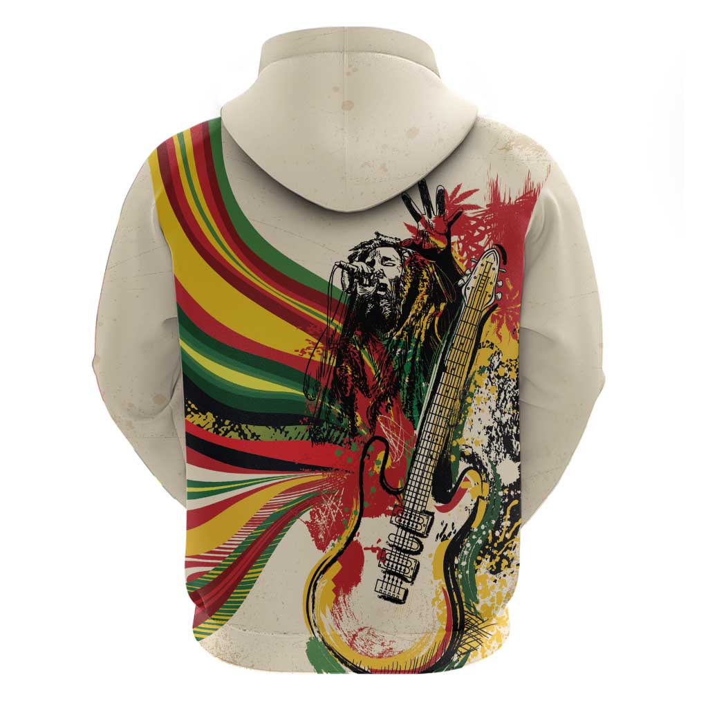 Reggae Soul B.Marley Grungy Zip Hoodie Get Up Stand Up - Wonder Print Shop