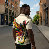 Reggae Soul B.Marley Grungy Zipper Polo Shirt Get Up Stand Up - Wonder Print Shop