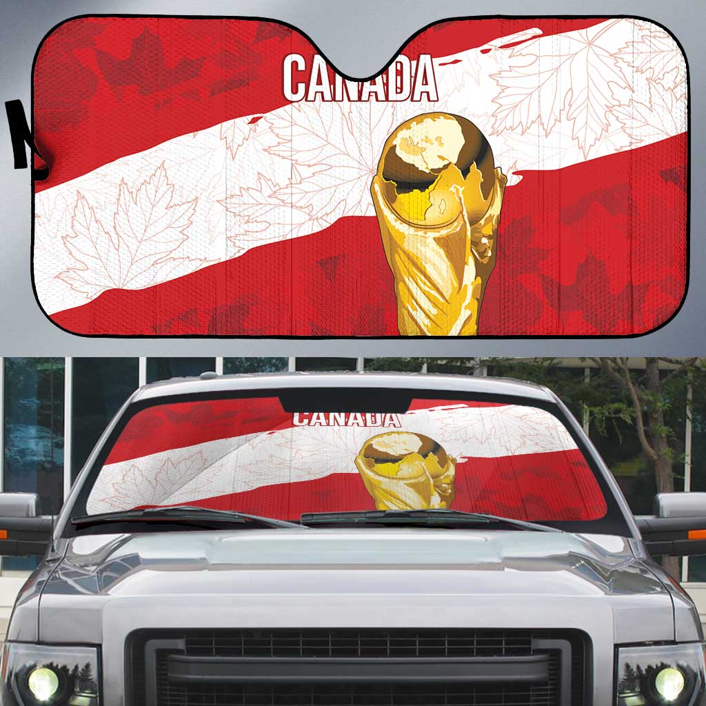 Canada WC2026 Soccer Auto Sun Shade Les Rouges