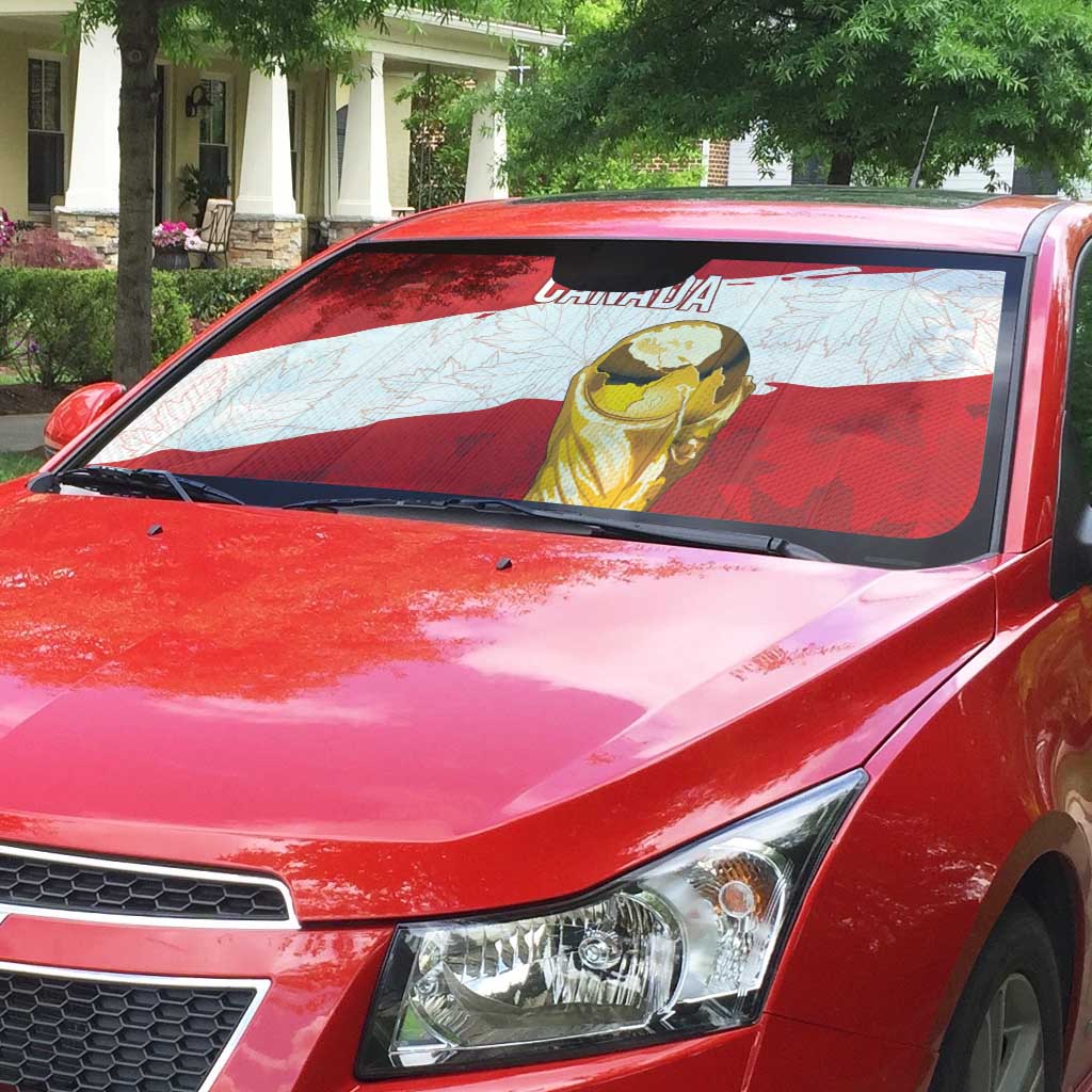 Canada WC2026 Soccer Auto Sun Shade Les Rouges