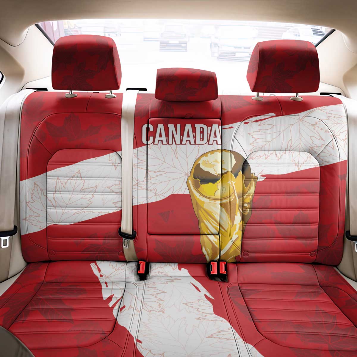 Canada WC2026 Soccer Back Car Seat Cover Les Rouges