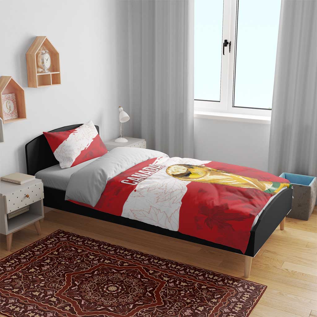 Canada WC2026 Soccer Bedding Set Les Rouges
