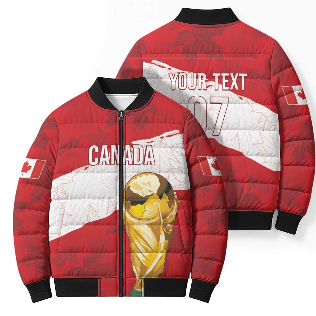 Canada WC2026 Soccer Custom Bomber Puffer Jacket Les Rouges