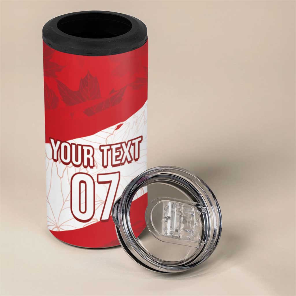 Canada WC2026 Soccer Custom 4 in 1 Can Cooler Tumbler Les Rouges
