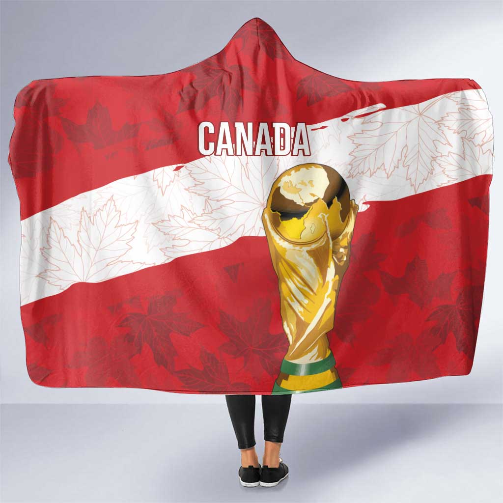 Canada WC2026 Soccer Hooded Blanket Les Rouges