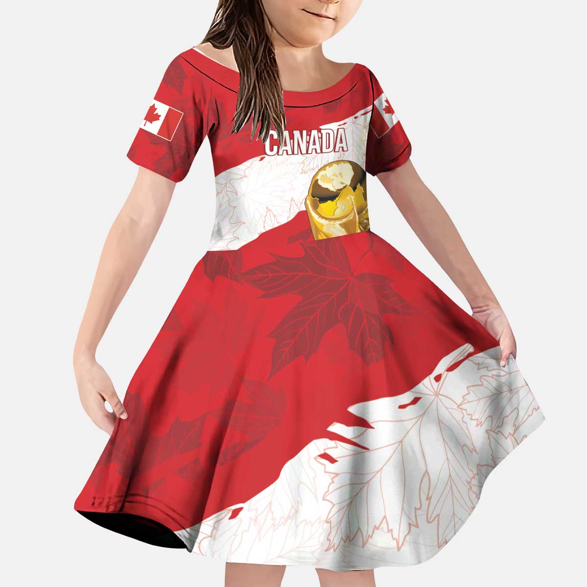 Canada WC2026 Soccer Custom Kid Short Sleeve Dress Les Rouges