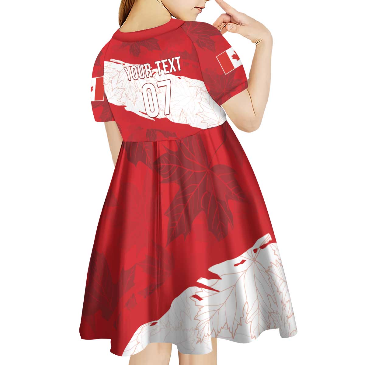 Canada WC2026 Soccer Custom Kid Short Sleeve Dress Les Rouges