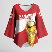Canada WC2026 Soccer Custom Kimono Sleeve Blouse Les Rouges