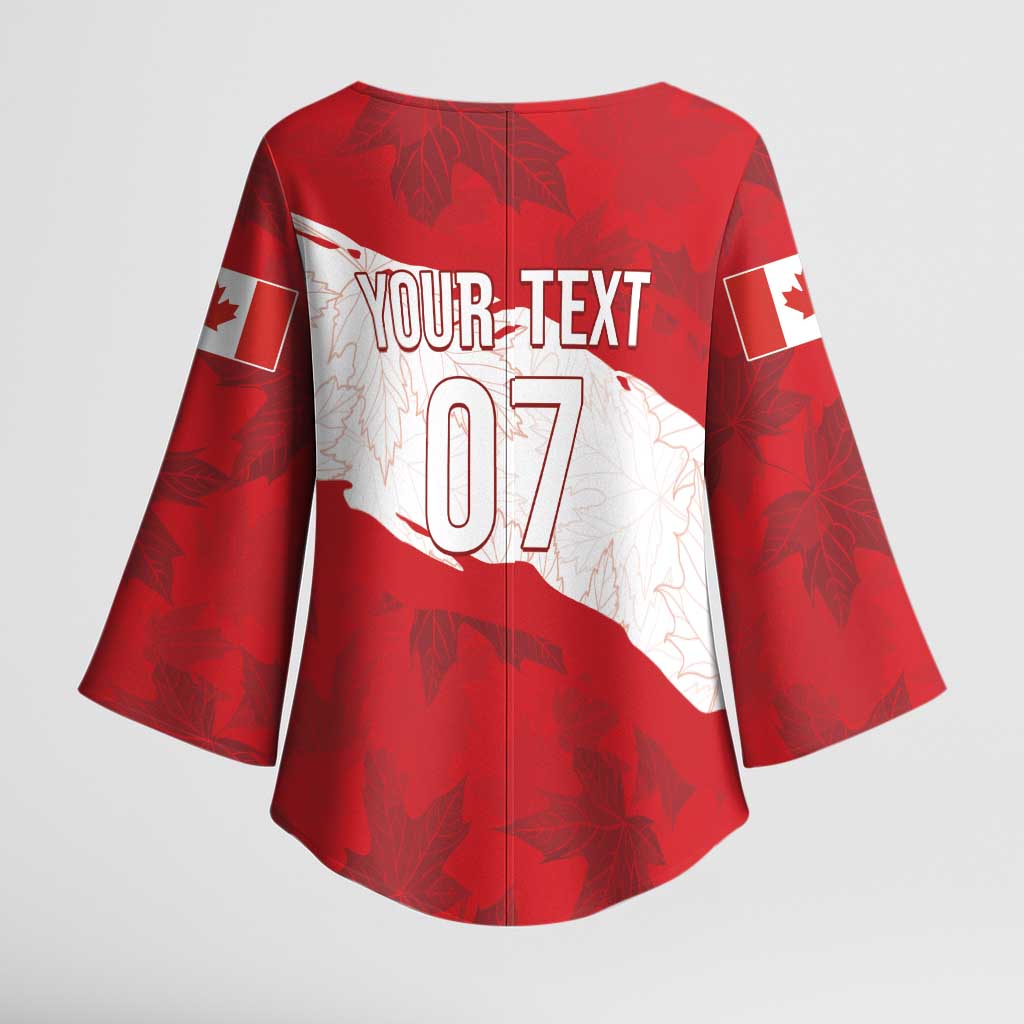 Canada WC2026 Soccer Custom Kimono Sleeve Blouse Les Rouges