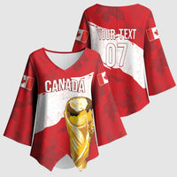 Canada WC2026 Soccer Custom Kimono Sleeve Blouse Les Rouges