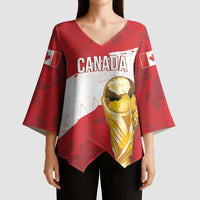 Canada WC2026 Soccer Custom Kimono Sleeve Blouse Les Rouges