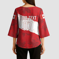 Canada WC2026 Soccer Custom Kimono Sleeve Blouse Les Rouges
