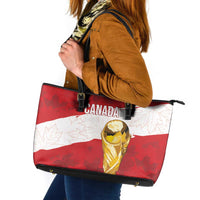 Canada WC2026 Soccer Leather Tote Bag Les Rouges