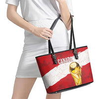 Canada WC2026 Soccer Leather Tote Bag Les Rouges