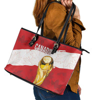 Canada WC2026 Soccer Leather Tote Bag Les Rouges