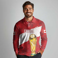 Canada WC2026 Soccer Custom Long Sleeve Polo Shirt Les Rouges