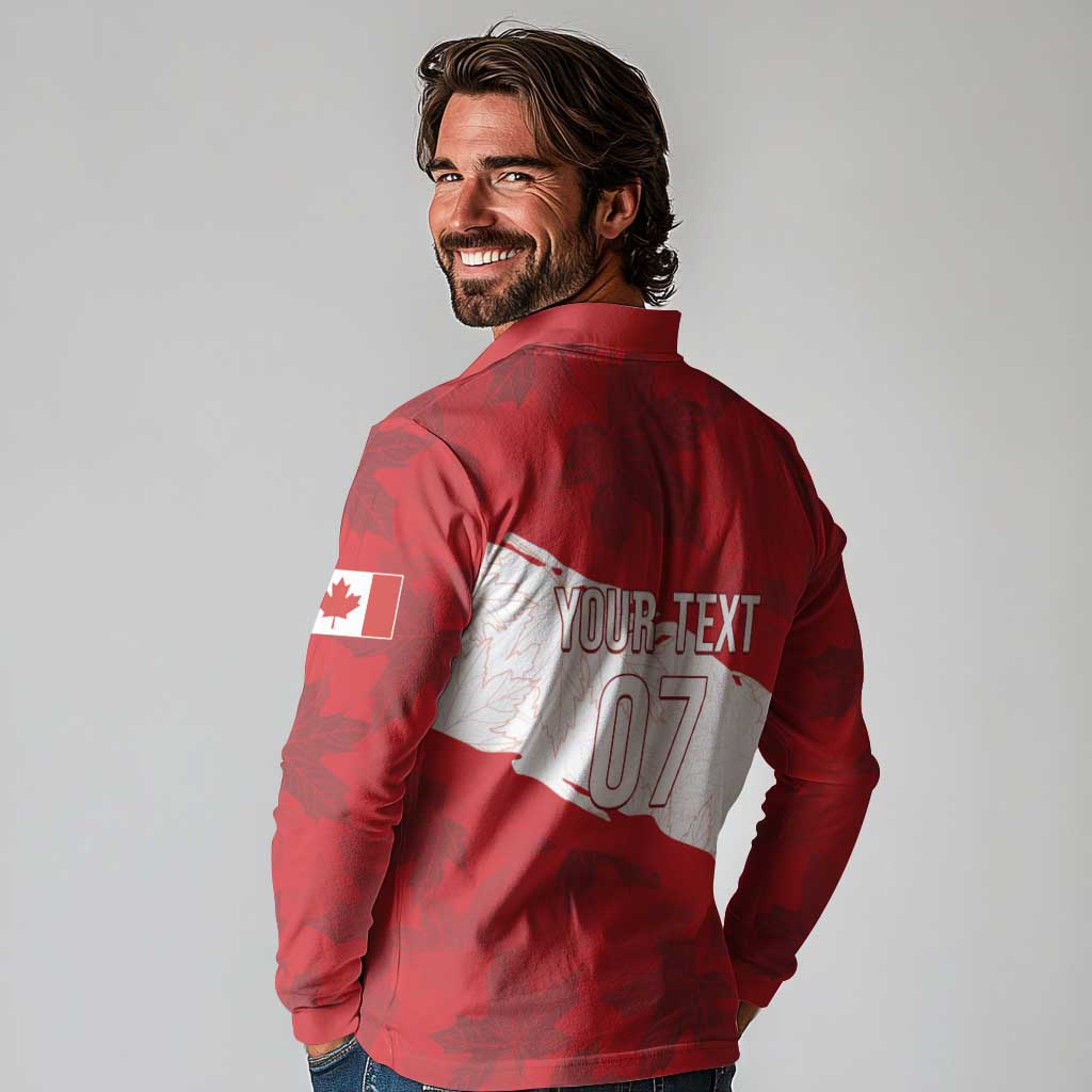 Canada WC2026 Soccer Custom Long Sleeve Polo Shirt Les Rouges