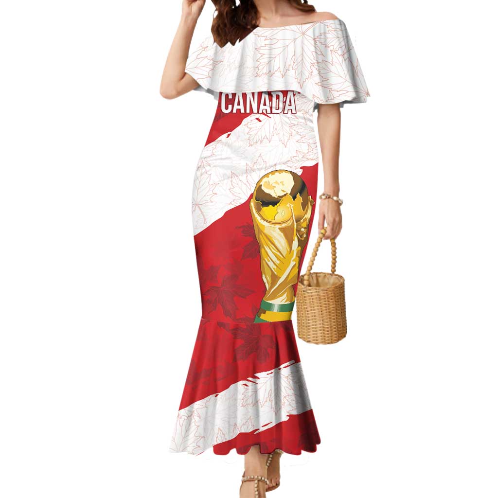 Canada WC2026 Soccer Custom Mermaid Dress Les Rouges