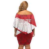 Canada WC2026 Soccer Custom Off Shoulder Short Dress Les Rouges