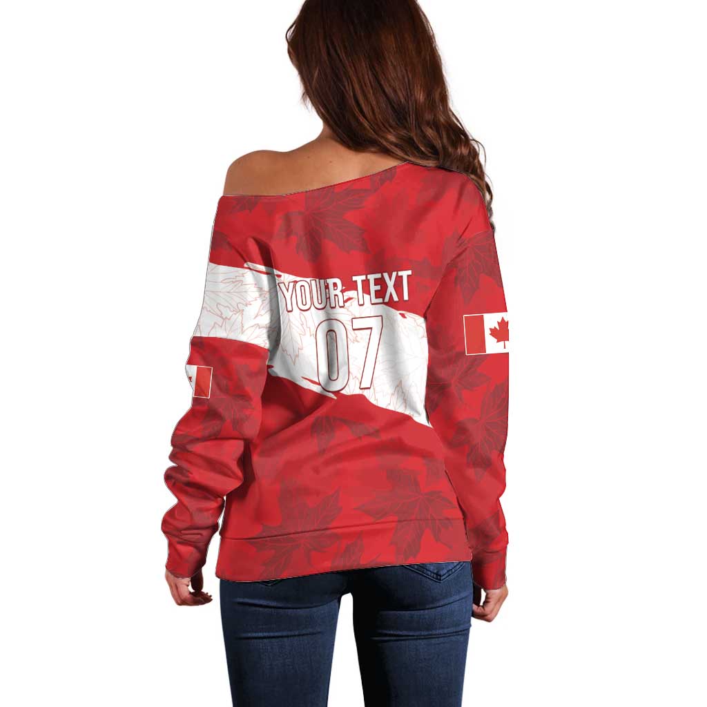Canada WC2026 Soccer Custom Off Shoulder Sweater Les Rouges