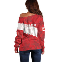 Canada WC2026 Soccer Custom Off Shoulder Sweater Les Rouges