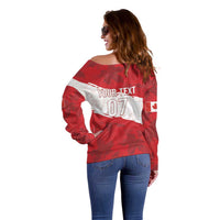 Canada WC2026 Soccer Custom Off Shoulder Sweater Les Rouges