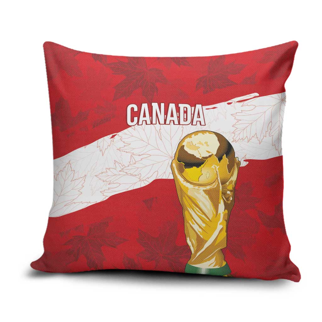 Canada WC2026 Soccer Pillow Cover Les Rouges