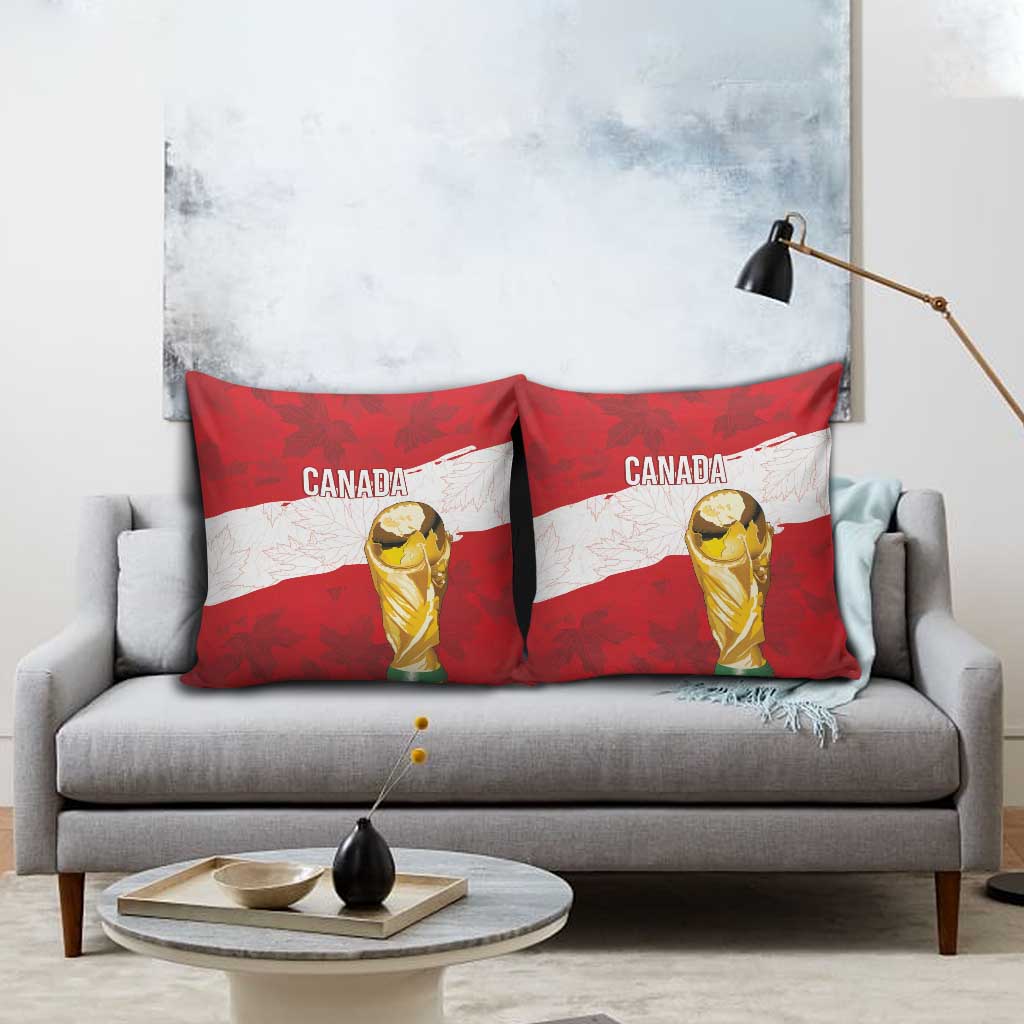 Canada WC2026 Soccer Pillow Cover Les Rouges