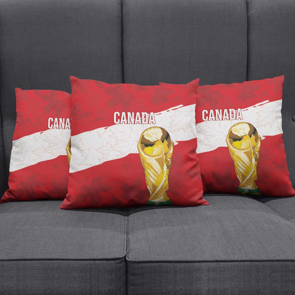 Canada WC2026 Soccer Pillow Cover Les Rouges