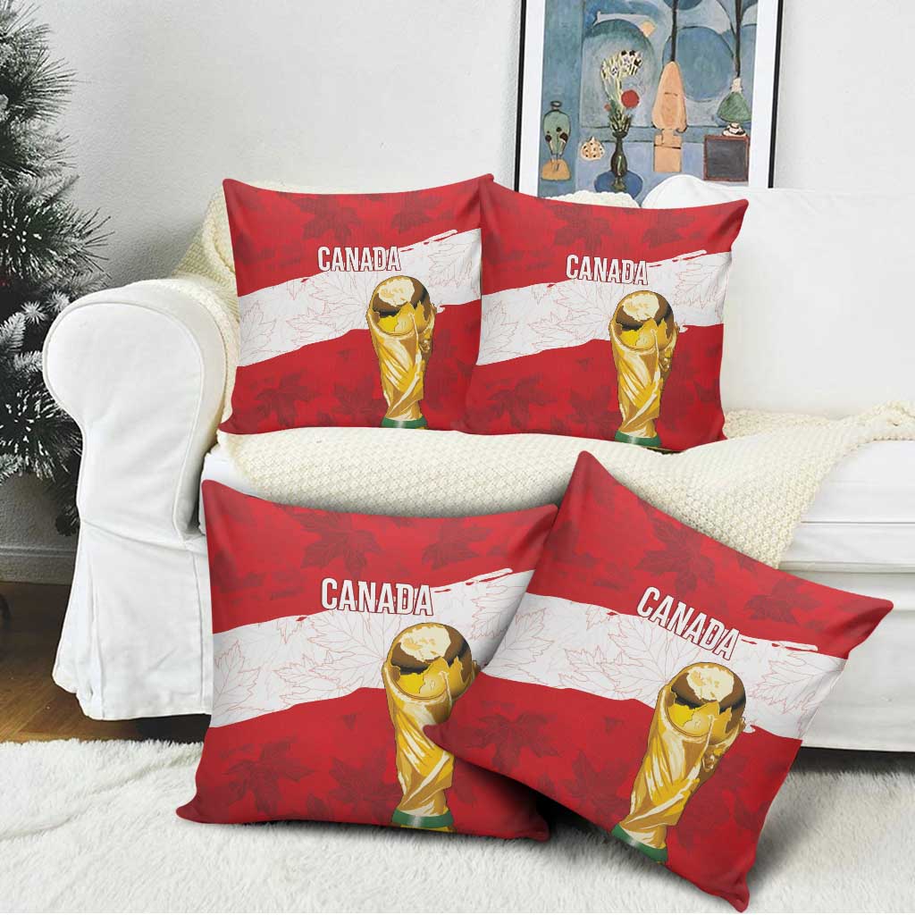 Canada WC2026 Soccer Pillow Cover Les Rouges