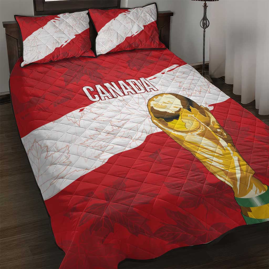 Canada WC2026 Soccer Quilt Bed Set Les Rouges