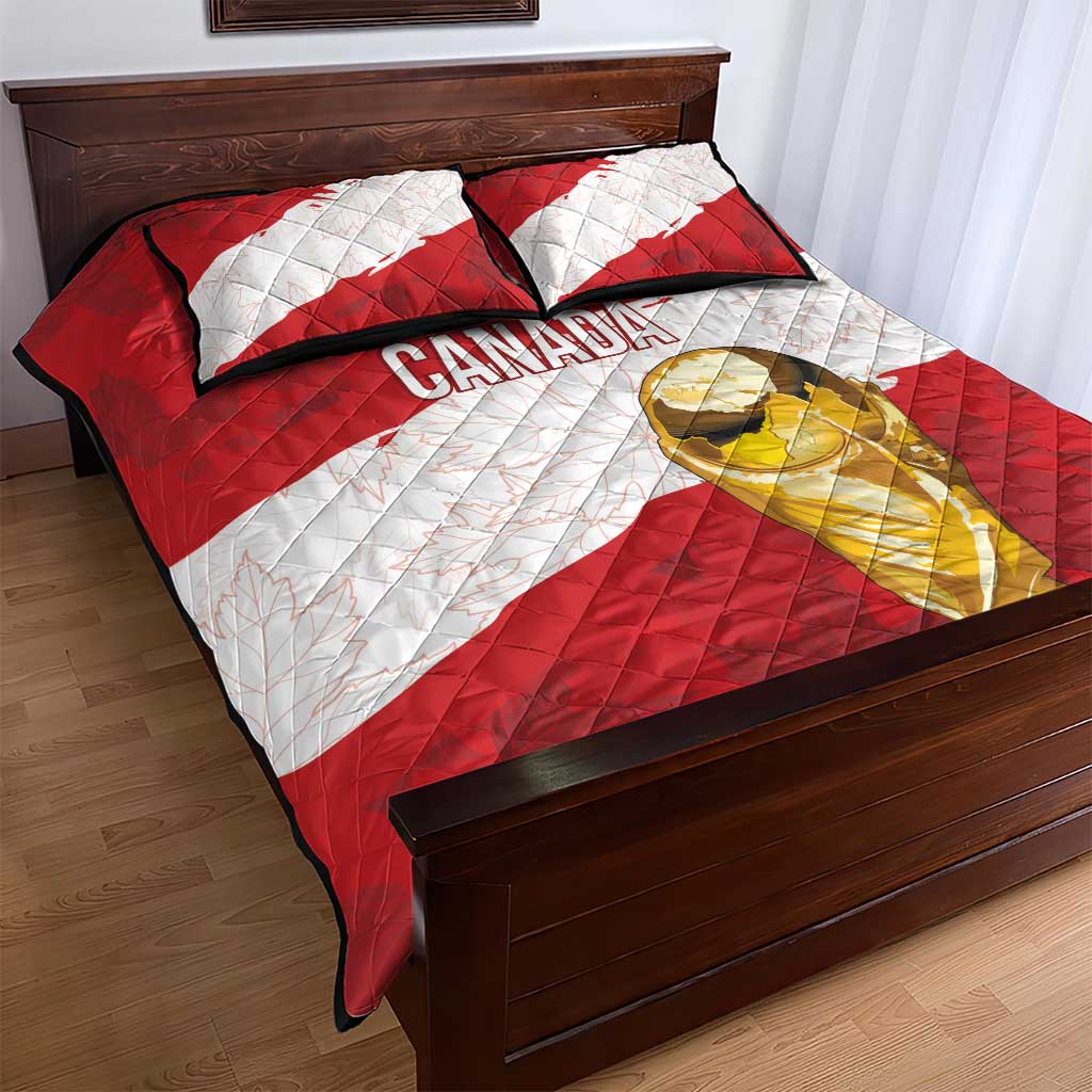 Canada WC2026 Soccer Quilt Bed Set Les Rouges
