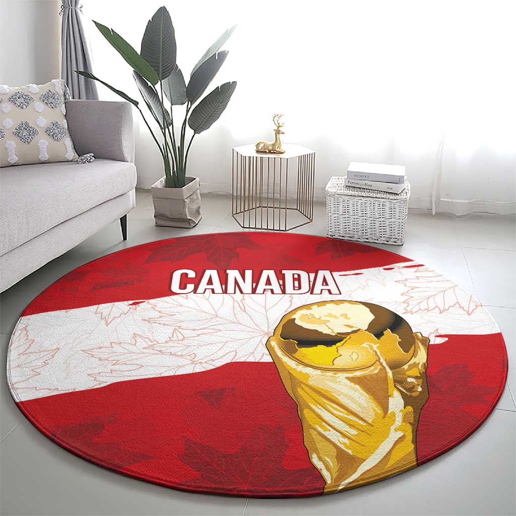 Canada WC2026 Soccer Round Carpet Les Rouges
