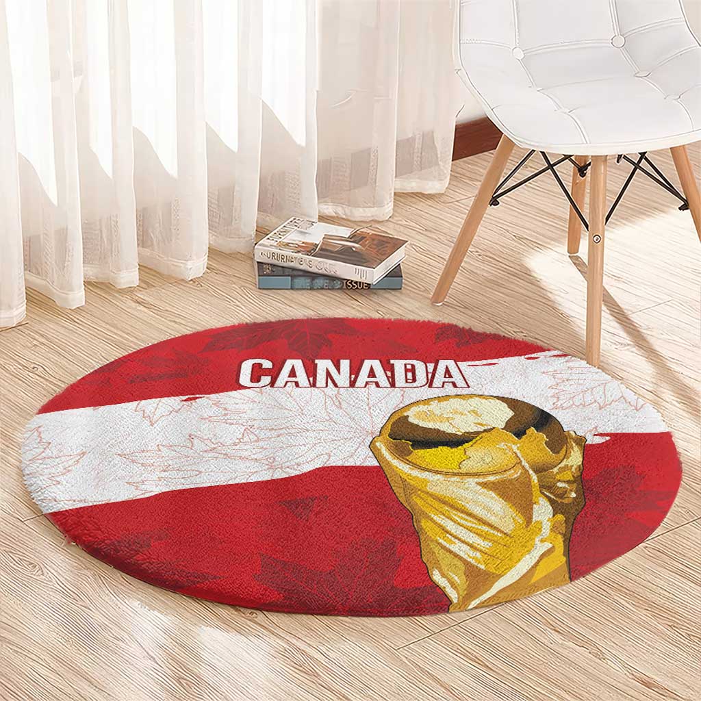 Canada WC2026 Soccer Round Carpet Les Rouges