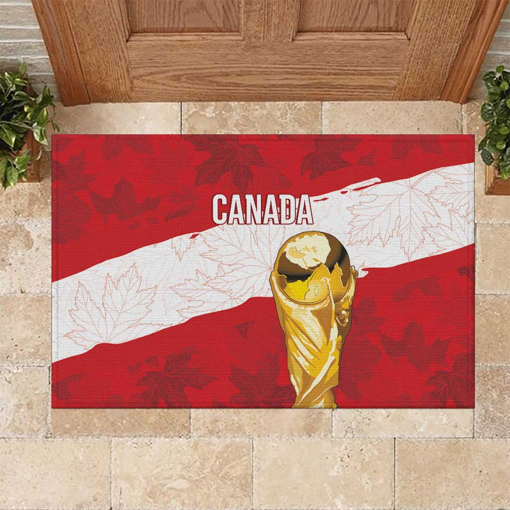 Canada WC2026 Soccer Rubber Doormat Les Rouges