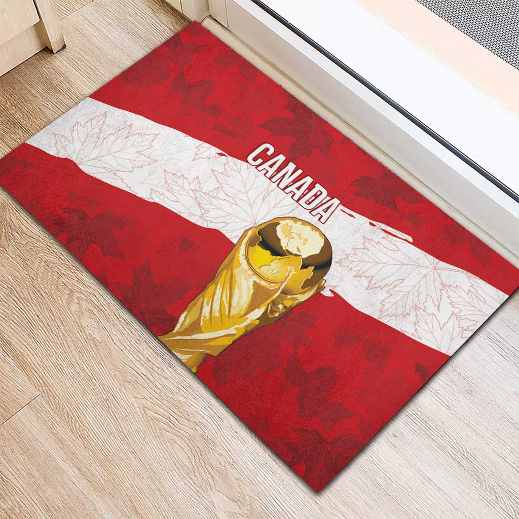 Canada WC2026 Soccer Rubber Doormat Les Rouges
