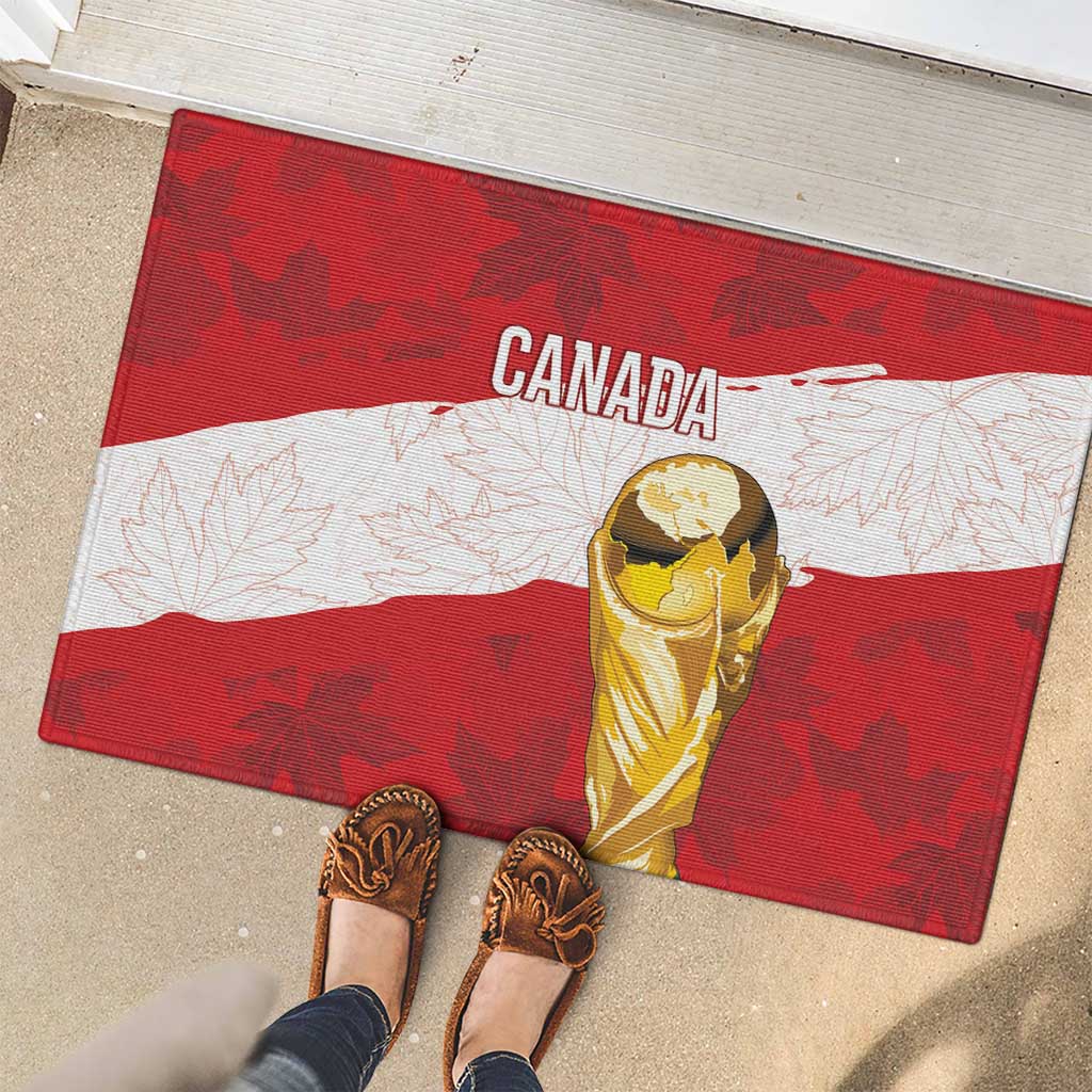Canada WC2026 Soccer Rubber Doormat Les Rouges