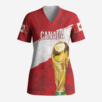 Canada WC2026 Soccer Custom Scrub Top Les Rouges