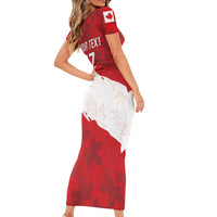 Canada WC2026 Soccer Custom Short Sleeve Bodycon Dress Les Rouges