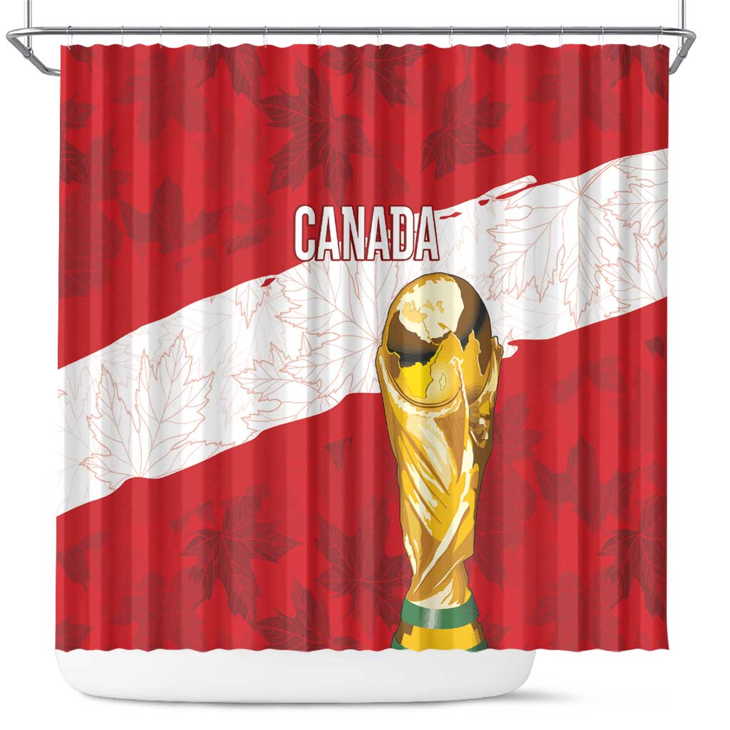 Canada WC2026 Soccer Shower Curtain Les Rouges