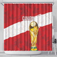 Canada WC2026 Soccer Shower Curtain Les Rouges