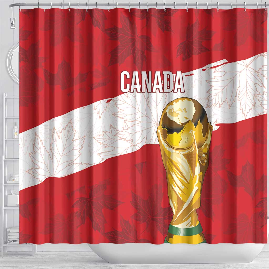 Canada WC2026 Soccer Shower Curtain Les Rouges
