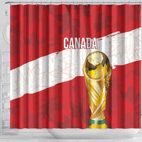 Canada WC2026 Soccer Shower Curtain Les Rouges