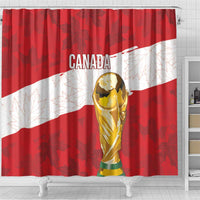 Canada WC2026 Soccer Shower Curtain Les Rouges