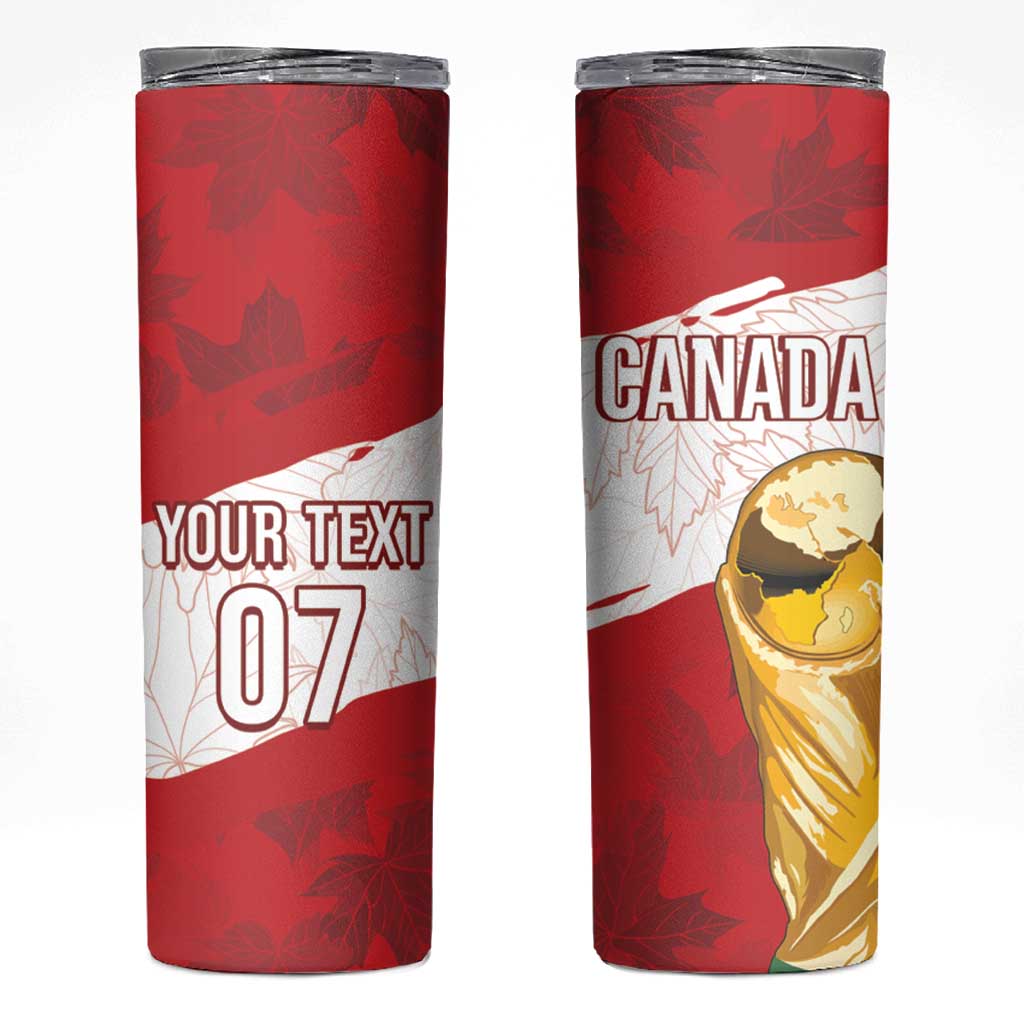 Canada WC2026 Soccer Custom Skinny Tumbler Les Rouges