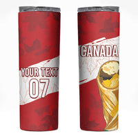 Canada WC2026 Soccer Custom Skinny Tumbler Les Rouges